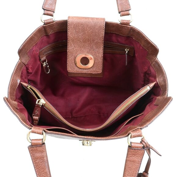 Cole Haan Sequoia Leather Large Travel Business Bag Tote Satchel Ipad Holder - Picture 7 of 13